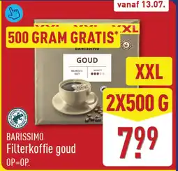 ALDI Barissimo filterkoffie goud aanbieding