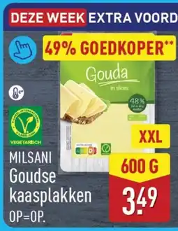 ALDI Milsani goudse kaasplakken aanbieding