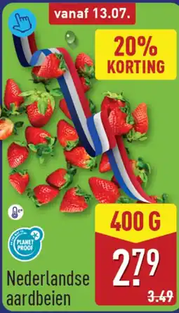 ALDI Nederlandse aardbeien aanbieding