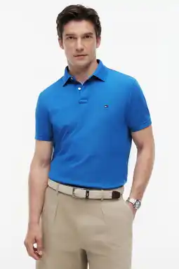Wehkamp Tommy Hilfiger regular polo blauw aanbieding