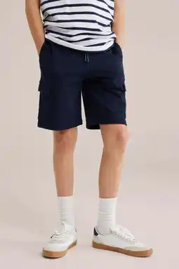 Wehkamp WE Fashion sweatshort donkerblauw aanbieding
