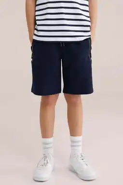 Wehkamp WE Fashion regular sweatshort donkerblauw aanbieding