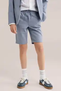 Wehkamp WE Fashion slim chino short blauw aanbieding
