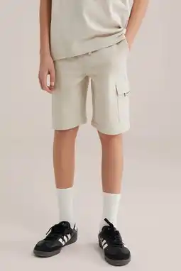 Wehkamp WE Fashion sweatshort beige aanbieding