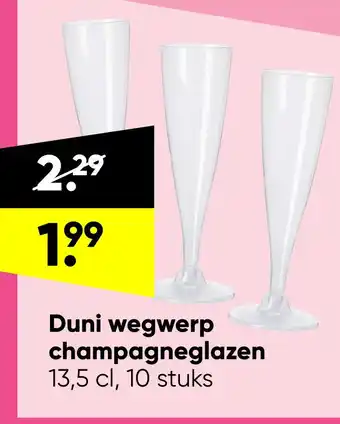 Big Bazar Duni wegwerp champagneglazen aanbieding