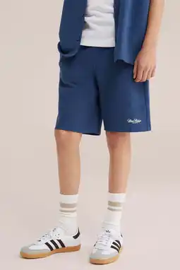 Wehkamp WE Fashion Blue Ridge sweatshort donkerblauw aanbieding