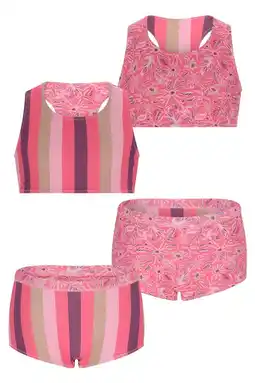 Wehkamp B.Nosy reversible halterbikini roze/multicolor aanbieding