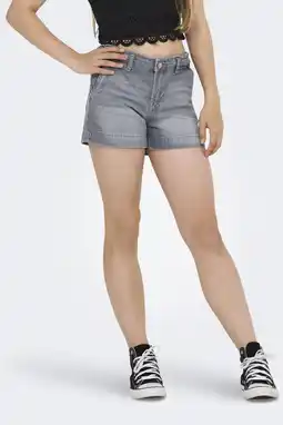 Wehkamp KIDS ONLY GIRL wide leg denim short grey denim aanbieding