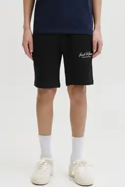 Wehkamp JACK & JONES JUNIOR regularwaist sweatshort zwart aanbieding