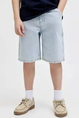 Wehkamp JACK & JONES JUNIOR baggy highwaist short light blue denim aanbieding