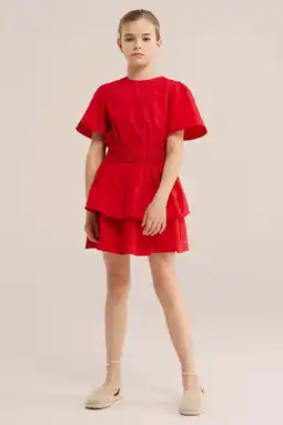 Wehkamp WE Fashion zomerjurk rood aanbieding
