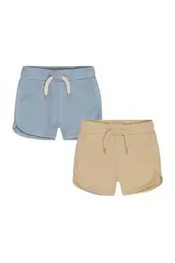 Wehkamp Dirkje sweatshort - blauw/beige (set van 2) aanbieding