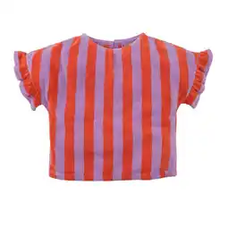 Wehkamp Z8 mini badstof T-shirt Inge lila/oranje aanbieding