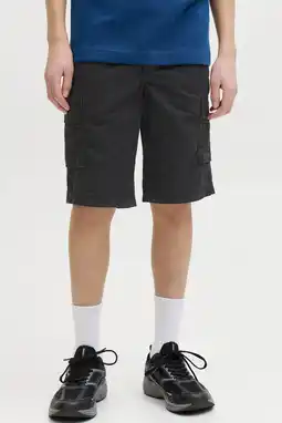 Wehkamp JACK & JONES JUNIOR relaxed highwaist cargo short zwart aanbieding