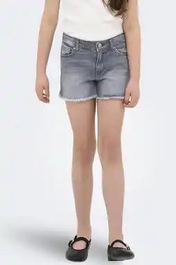 Wehkamp KIDS ONLY GIRL denim straight short medium grey denim aanbieding