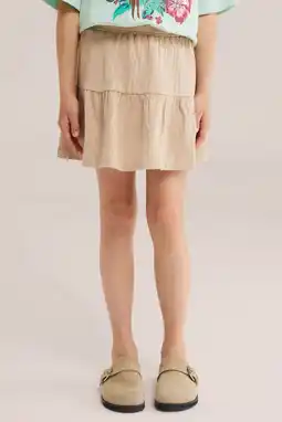 Wehkamp WE Fashion strokenrok beige aanbieding