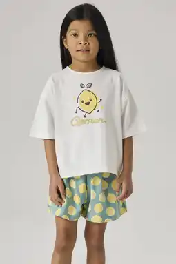 Wehkamp NAME IT KIDS shortama blauw/geel/wit aanbieding