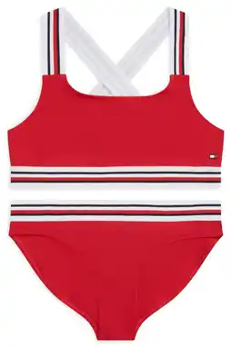 Wehkamp Tommy Hilfiger crop bikini rood aanbieding