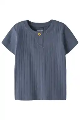 Wehkamp NAME IT BABY T-shirt donkerblauw fijn gebreid aanbieding