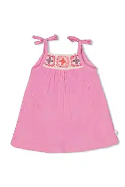 Wehkamp Feetje jurk Summer Woven fuchsia roze aanbieding