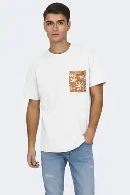 Wehkamp ONLY & SONS regular T-shirt wit aanbieding
