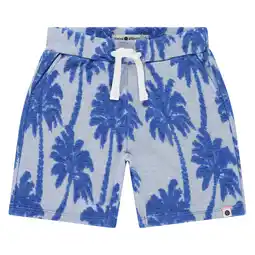 Wehkamp Stains&Stories sweatshort lichtblauw met textuur aanbieding