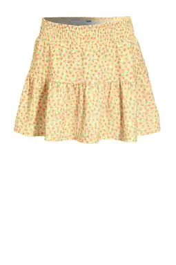 Wehkamp Anytime crinkle skort met bloemenprint geel aanbieding