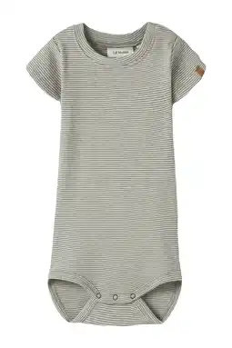 Wehkamp LIL' ATELIER BABY romper groen/wit aanbieding