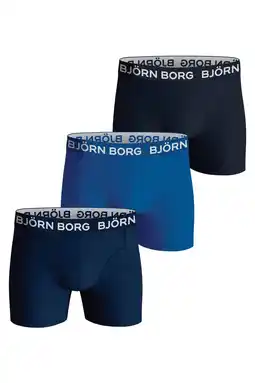 Wehkamp Björn Borg boxershort - blauw/donkerblauw/zwart (set van 3) aanbieding