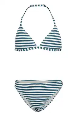 Wehkamp Brunotti triangel bikini Laudina groen/wit aanbieding