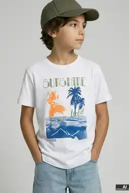 Wehkamp JJ REBEL JUNIOR T-shirt wit aanbieding