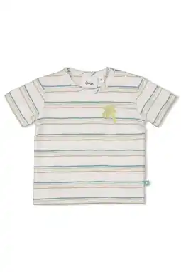 Wehkamp Feetje T-shirt You Croc my World ecru/blauw aanbieding