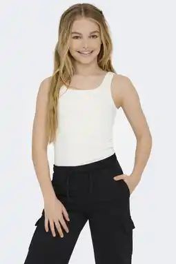 Wehkamp KIDS ONLY GIRL mouwloze top wit aanbieding