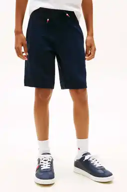Wehkamp Tommy Hilfiger bermuda short donkerblauw seersucker aanbieding
