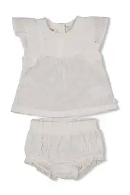 Wehkamp Feetje top + bloomer Summer Woven wit aanbieding