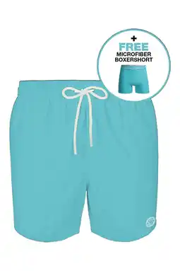 Wehkamp Muchachomalo zwemshort + gratis boxershort turquoise aanbieding