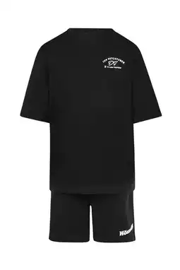 Wehkamp No Way Monday X Job Dutchtuber T-shirt + korte broek met backprint zwart aanbieding