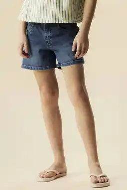 Wehkamp NAME IT KIDS wide leg short medium blue denim aanbieding