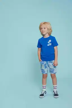 Wehkamp Sturdy sweatshort Run the Day grijs melange/blauw aanbieding