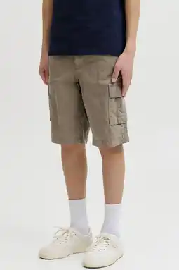 Wehkamp JACK & JONES JUNIOR relaxed highwaist cargo short bruin aanbieding