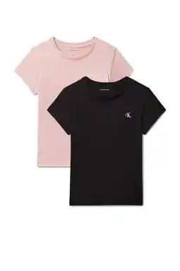 Wehkamp Calvin Klein T-shirt - zwart/zalmroze (set van 2) aanbieding