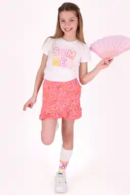 Wehkamp B.Nosy skort met panterprint roze aanbieding