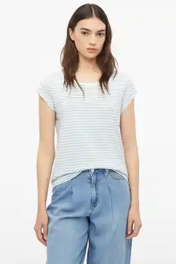 Wehkamp s.Oliver regular fit gestreept T-shirt - lichtblauw aanbieding