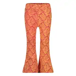 Wehkamp Jubel flared broek Lazy Lagoon fuchsia/oranje aanbieding