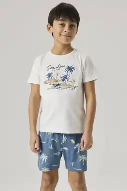 Wehkamp NAME IT KIDS shortama blauw/wit aanbieding