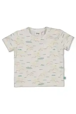 Wehkamp Feetje T-shirt You Croc my World ecru/blauw aanbieding