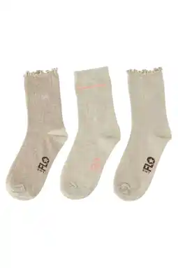 Wehkamp Like Flo sokken - goud/ecru/roze (set van 3) aanbieding