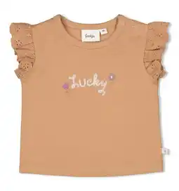 Wehkamp Feetje T-shirt Flower Ranch bruin aanbieding
