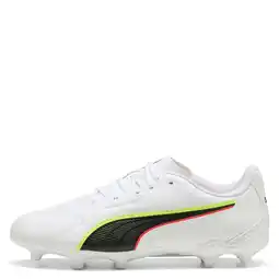 Wehkamp Puma King 20 Play junior voetbalschoenen wit/rood/geel aanbieding