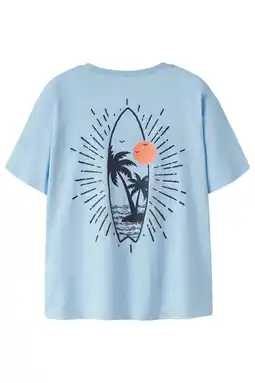 Wehkamp NAME IT KIDS T-shirt met backprint lichtblauw aanbieding